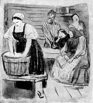 Сноха. Иллюстрация к поэме Н. А. Некрасова «Кому на Руси жить хорошо». Художник С. В. Герасимов (1885-1964)