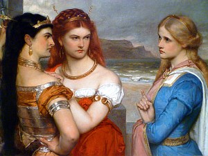 Три дочери короля Лира. Художник Густав Поуп, 1876