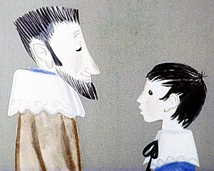 — Ты молод, Матиуш. Учись и издавай хорошие, умные законы. Иллюстрация к повести Януша Корчака «Король Матиуш Первый». Художник И. Рублев, 1968 г.
