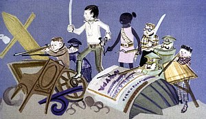 — Вперед! Иллюстрация к повести Януша Корчака «Король Матиуш Первый». Художник И. Рублев, 1968 г.