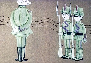 — А это что за вояки? — удивился главный интендант войска. Иллюстрация к повести Януша Корчака «Король Матиуш Первый». Художник И. Рублев, 1968 г.