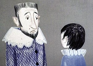 — Матиуш, что же ты наделал? — сказал грустный король. Иллюстрация к повести Януша Корчака «Король Матиуш Первый». Художник И. Рублев, 1968 г.