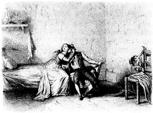 Часть вторая. Глава XXXIX. Интрига. Иллюстрация к роману Стендаля «Красное и чёрное». Художник Анри-Жозеф Дюбуше, 1884 г.
