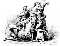 Концовка к роману Стендаля «Красное и чёрное». Художник Анри-Жозеф Дюбуше, 1884 г.