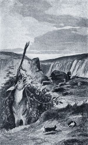 Иллюстрация А. Н. Комарова (1915 г.) к басне Крылова «Осел»