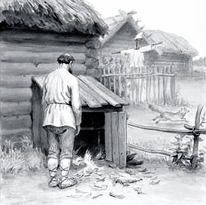 Иллюстрация Ф. И. Рерберга к басне И. А. Крылова «Крестьянин и Лисица», 1901