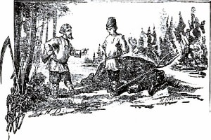 Иллюстрация Н. В. Денисова (1898 г.) к басне Крылова «Крестьянин и Работник»