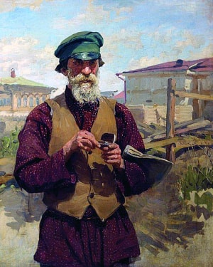 Плотник (Егор Терешкин). Художник Иван Семёнович Куликов, 1916