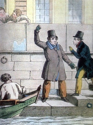 Рисунок А. П. Сапожникова к басне И. А. Крылова «Любопытный», 1834 г.
