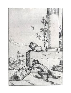 Мартышкин труд. Художник А. П. Сапожников, 1834 г.