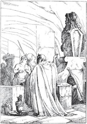 Рисунок А. Сапожникова к басне И. Крылова «Оракул». Издание 1834 г.