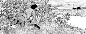 Иллюстрация к басне Крылова «Разбойник и Извозчик». Художник Жаба Альфонс Константинович.