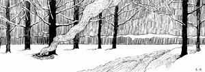 Иллюстрация к басне Крылова «Роща и огонь». Художник Жаба Альфонс Константинович.