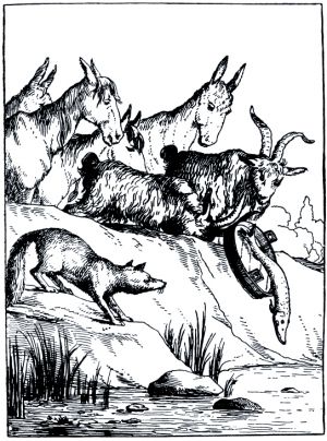 «Щука». И. А. Крылов. Гравюра А. П. Сапожникова (1795-1855)