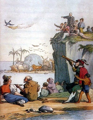 Иллюстрация А. П. Сапожникова к басне И. А. Крылова «Синица», 1834 г.