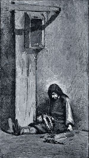 Иллюстрация А. Н. Комарова (1915 г.) к басне Крылова «Скупой и Курица»