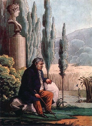 «Крылов и Василек». Рис. А. Сапожникова, 1833 г.