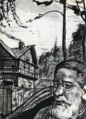 Иллюстрация к рассказу А. И. Куприна «Канталупы». Художник И. Глазунов, 1964 г.