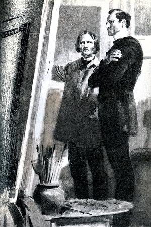 Иллюстрация к повести А. И. Куприна «Картина». Художник П. Пинкисевич, 1964 г.