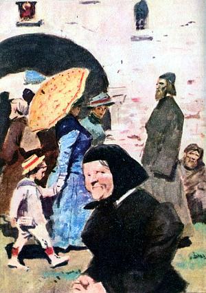 Иллюстрация к серии очерков «Киевские типы». Художник П. Пинкисевич, 1964 г.