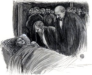 Иллюстрация к рассказу А. И. Куприна «В недрах земли». Художник М. Соломонов, 1914 г.