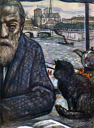 Иллюстрация к повести А. И. Куприна «Жанета». Художник И. Глазунов, 1964 г.