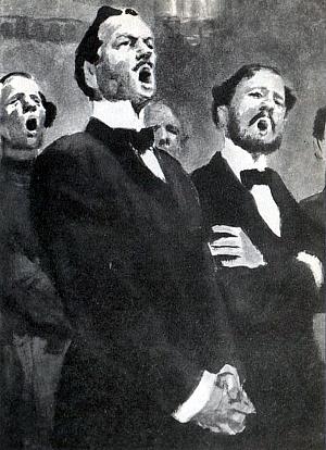 Иллюстрация к повести А. И. Куприна «Звезда Соломона». П. Пинкисевич, 1964 г.