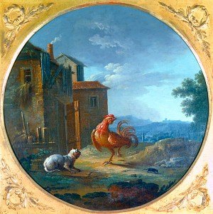 Петух, кот и мышонок. Жан-Батист Клодо (1733-1805)