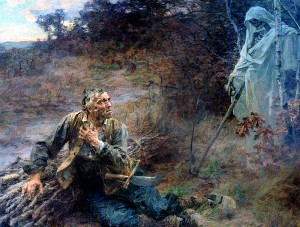 Смерть и Лесоруб на картине Леона Лермитта (1844—1925)