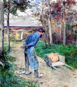 Иллюстрация к басне «Желудь и тыква». Жюль Бастьен-Лепаж, 1881