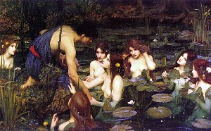 Гилас и нимфы. Джон Уильям Уотерхаус, 1896