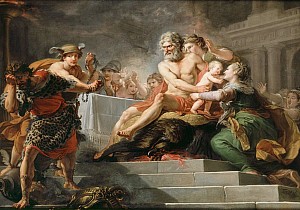 Воскрешение Пелопса на пиру у Тантала. Гюго Тараваль, 1767 г.