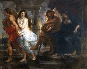 Орфей и Эвридика покидают царство Аида. Питер Пауль Рубенс (1577-1640)