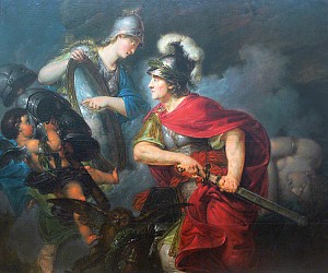 Афина вручает Персею зеркальный щит. Бернхард Роде, 1789