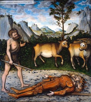 Геркулес и коровы Гериона. Лукас Кранах Старший (1472-1553)