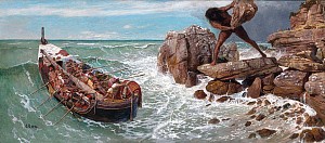 Одиссей и Полифем. Картина Арнольда Бёклина, 1896