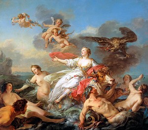 Похищение Европы. Художник Жан-Батист-Мари Пьер, 1750