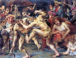 Одиссей борется с Иром. Ловис Коринт (1858–1925)