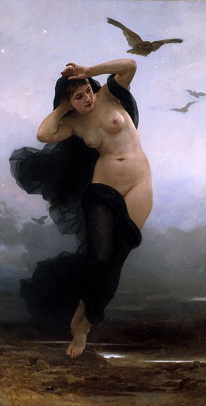 Ночь (Нюкта). Вильям-Адольф Бугро, 1883