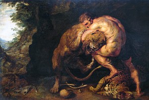 «Геракл и немейский лев». Художник П. Рубенс (1577-1640)