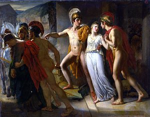 Кастор и Полидевк освобождают Елену. Жан-Бруно Гасье, 1817