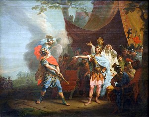 Спор Ахилла с Агамемноном. Иоганн Генрих Тишбейн Старший, 1776