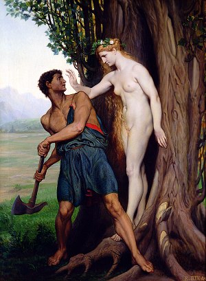 Эрисихтон и гамадриада. Эмиль Жан Батист Филипп Бен, 1870