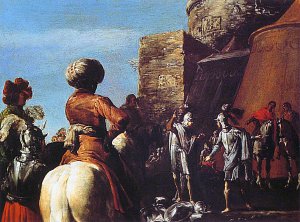 Спор между Аяксом и Одиссеем. Леонард Брамер, 1625-1630-е годы