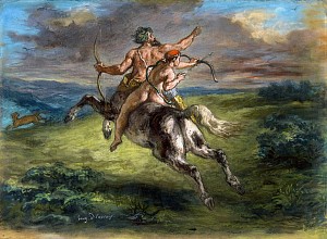 Воспитание Ахилла. Эжен Делакруа, около 1862 г.
