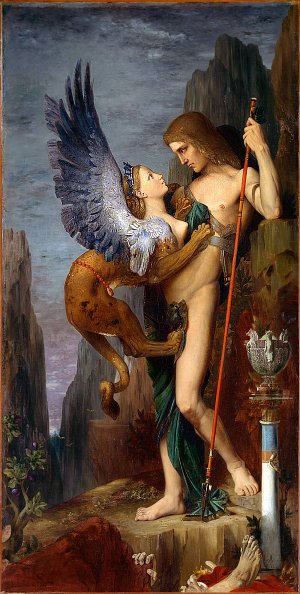 Эдип и Сфинкс. Гюстав Моро, 1864