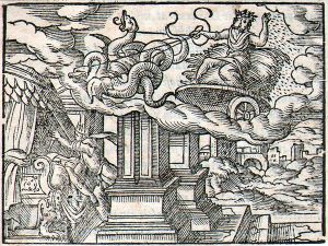Триптолем и Линх. Гравюра Виргила Солиса, 1565