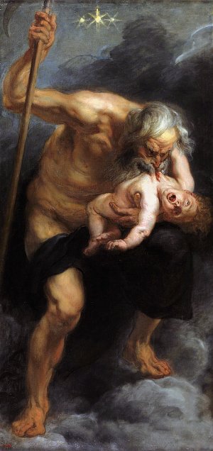 Крон (Сатурн), отец Зевса (Юпитера), пожирает одного из своих сыновей. Рубенс, между 1636 и 1638