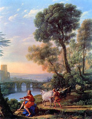 Гермес похищает коров Аполлона. Клод Лоррен, 1645 год