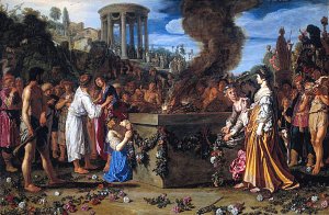 Ореста и Пилада ведут к жертвенному алтарю. Питер Ластман, 1614
